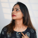 Black and white cotton kurti