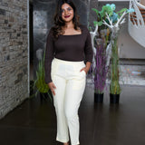 Cotton straight pants