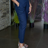 Cotton straight pants