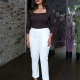 Cotton straight pants
