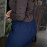 Cotton parallel pants with tie