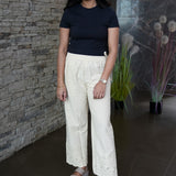 Cotton pants with chikankari work