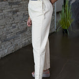 Cotton pants with chikankari work