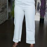 Cotton laced pants with tie