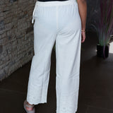 Cotton pants with chikankari work