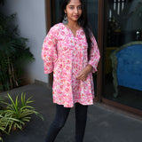 Tulip peplum cotton short kurti