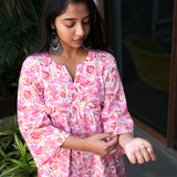 Tulip peplum cotton short kurti