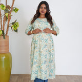 Blue roses maternity nursing wear