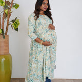 Blue roses maternity nursing wear