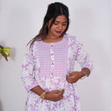 Lilac maternity nursing wear