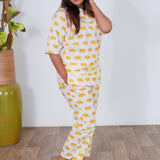 Yellow elephant cotton lounge-sleep wear