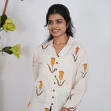 Mustard tulip cotton shirt
