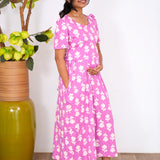 Lavender tulip maternity nursing wear