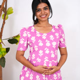 Lavender tulip maternity nursing wear