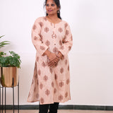 Peach plus cotton kurti