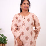 Peach plus cotton kurti