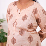 Peach plus cotton kurti