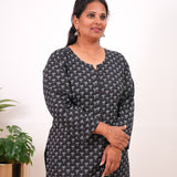 Navy blue plus cotton kurti