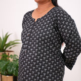 Navy blue plus cotton kurti