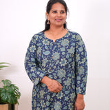 Midnight blue plus cotton kurti