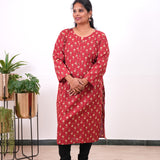 Red plus cotton kurti