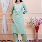 Green Cotton Co-ord set