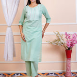 Green Cotton Co-ord set