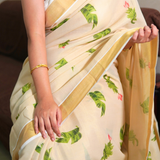 Vaazhai linen saree