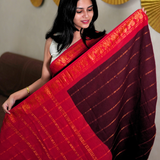 Maroon madurai cotton sungudi saree