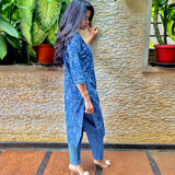 Indigo cotton suit set