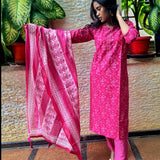 Rani pink cotton suit set