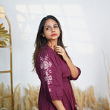 Violet cotton midi dress