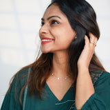 Peacock green cotton midi dress