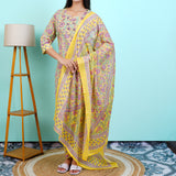 Lime yellow Cotton Suit set