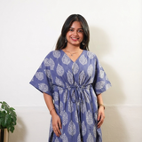 Lavender butta cotton kaftan