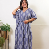 Lavender butta cotton kaftan