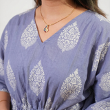 Lavender butta cotton kaftan