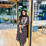 Vivid blue cotton suit set