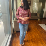 Maroon cotton top 6