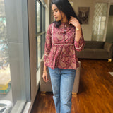 Maroon cotton top 6