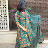 Emerald cotton suit set