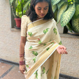 Vaazhai linen saree