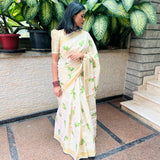 Vaazhai linen saree