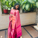 Onion pink tissue saree