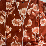 Tangerine floral maternity nursing cotton co-ords set