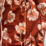 Tangerine floral maternity nursing cotton co-ords set
