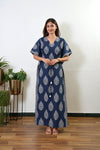Midnight blue tilak cotton kaftan