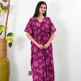 Magenta cotton kaftan