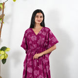 Magenta cotton kaftan