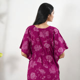 Magenta cotton kaftan